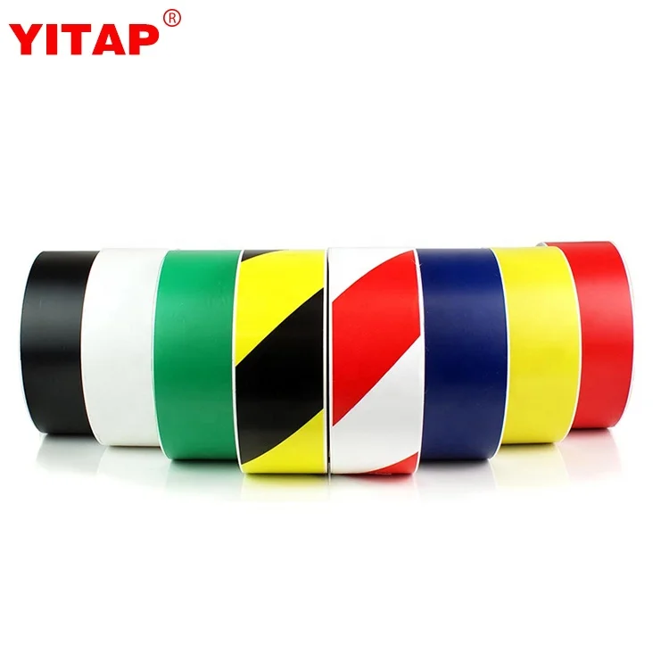 Printable Colored Red and White Warning Pvc Floor Marking Tape Manufacturer