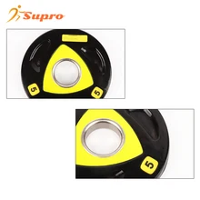 Supro Fitness Free weights 3 holes gym weight plate PU weighted plates 15kg