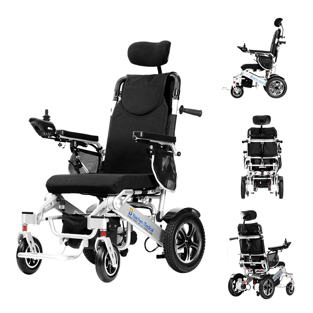 BC-EA9000MR Hot Selling Aluminum Lightweight Power High-Back Reclining Foldable Electric Wheelchair For Disabled
