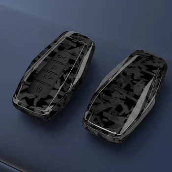 ABS Carbon Fiber Car Key Case Cover Fob For Geely Coolray 4 Buttons Auto Styling Fob Accessories