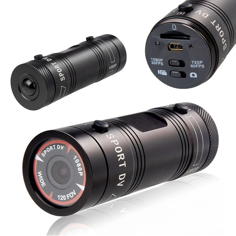LKT Caméra Casque Moto Vélo 1080P Avant + Arrière | Double Dash Cam Sport Étanchéité IP67