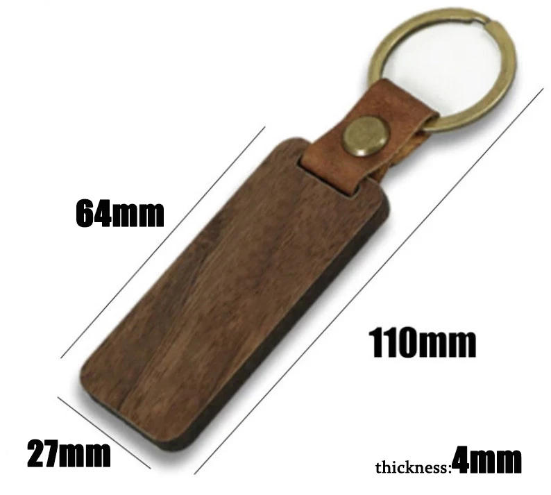 Dropshipping Custom Logo Sublimation Wooden Crafts Solid Wood Keychain ...