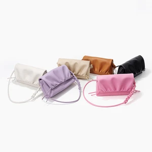 Custom Wholesale 2026 Ladies Fashion Wrinkles Commuting Genuine Leather Shoulder Crossbody Bag for Women