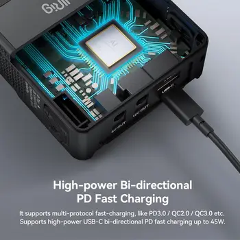 Small Rig V Mount Battery VB50, 3400mAh 50Wh 14.8V Mini V-Mount Battery Support 45W PD USB-C Fast Charger - 3579 detail image
