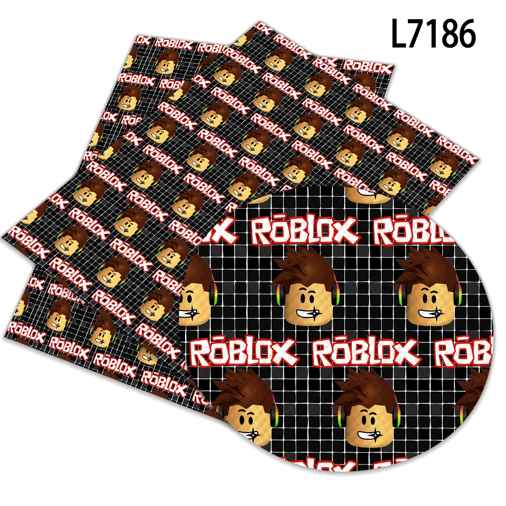 Roblox Character Print Synthetic Leather Fabric Sheets For Hair Bow Bags  Shoes Crafts Material 22*30cm - Buy Roblox Character Print Synthetic  Leather Fabric Sheets For Hair Bow Bags Shoes Crafts Material 22*30cm