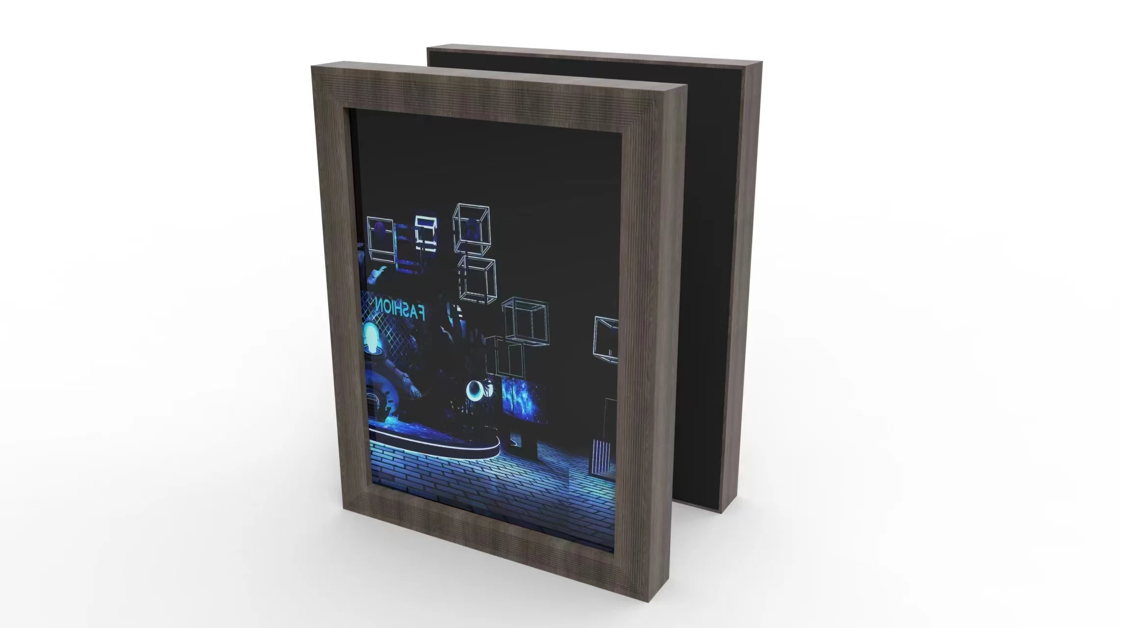 Intelligent Wood Digital Picture Frame with Wifi App NFT Display Crypto  Wallet Video Museum Art Clock & MP3 Audio US Plug