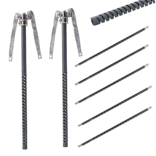 1625C 1500C High Density Spiral Rod Sic Heating Element Silicon Carbide Rod for Furnace Sic Heater Electric