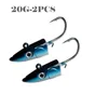 2 uds-20g anzuelo con cabeza plomada-azul