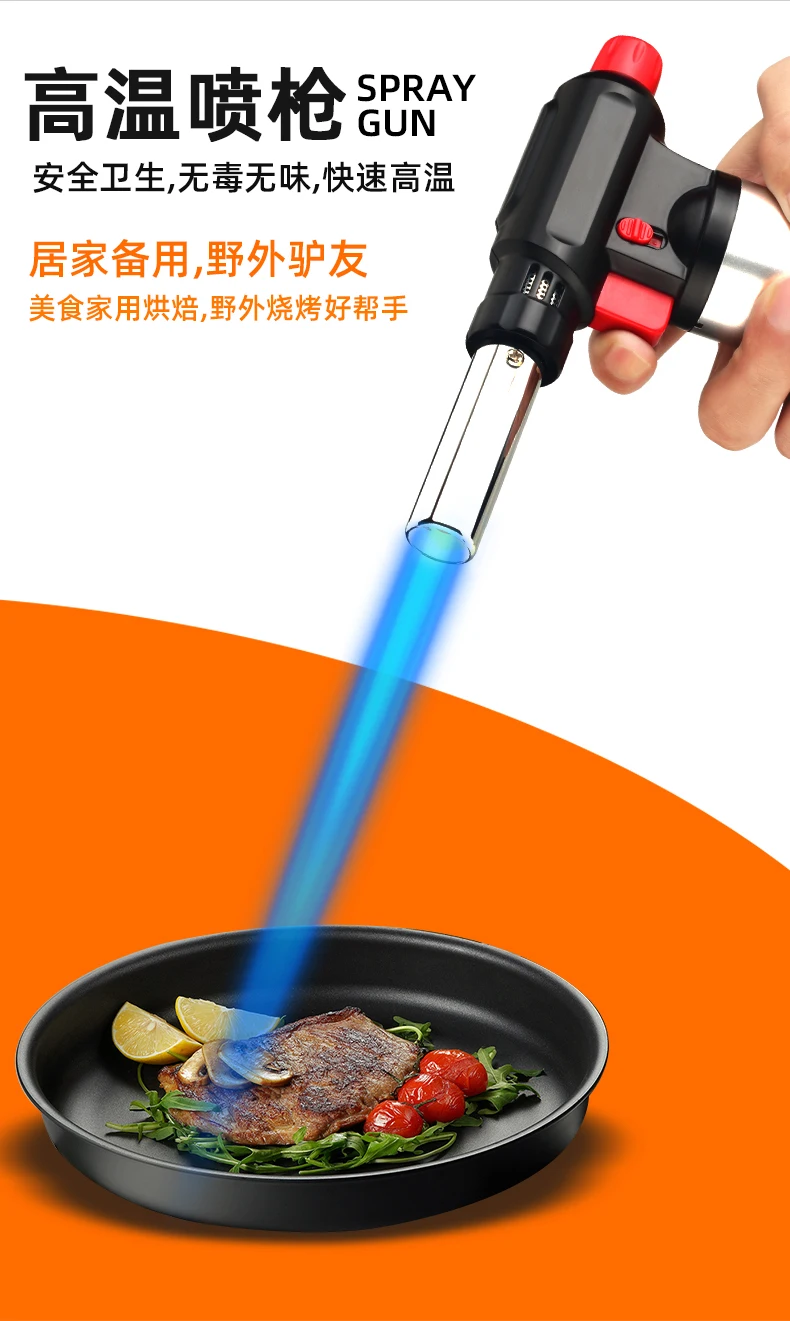 Новый дизайн зажигалка с распылителем высокой температуры и блокировкой безопасности