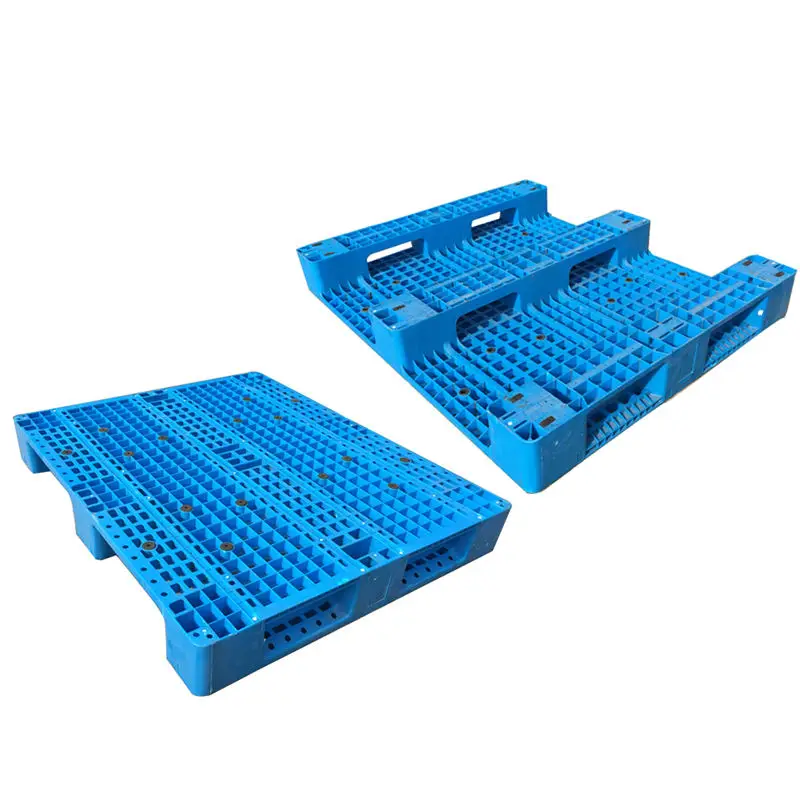 Industrial Heavy Duty Steel Reinforced Warehouse Storage Four Way Entry Durable HDPE Euro Plastic Pallets