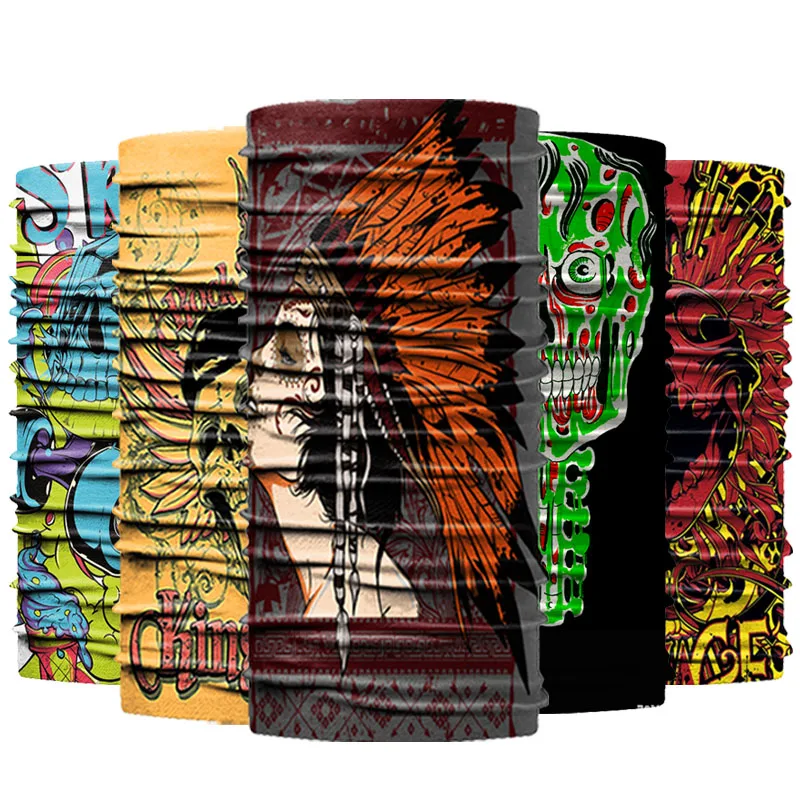 Factory Make Logo Design Famous Funny Popular Magic Multifunction Tubular Simple Sport Fish Neck Bandana