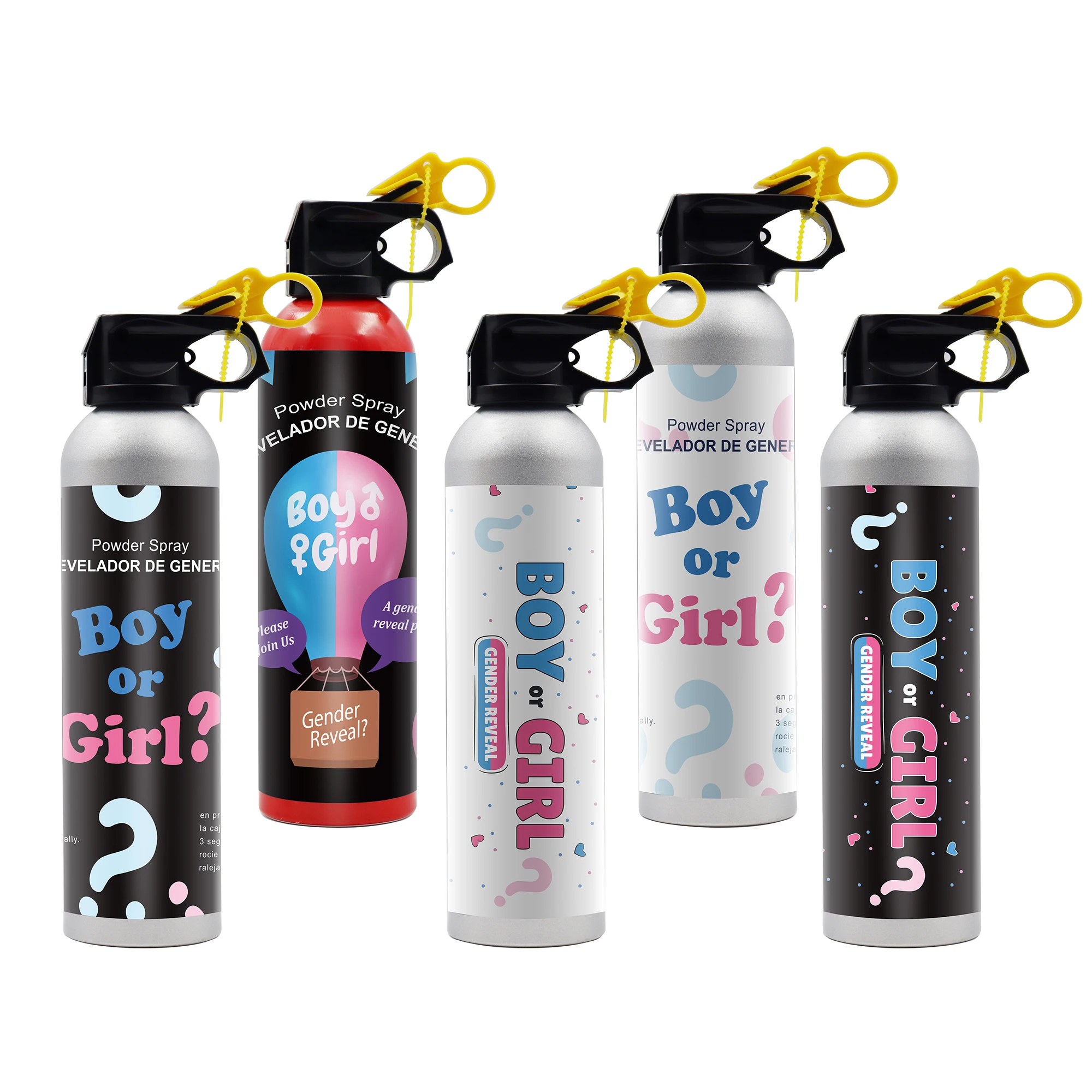 Custom Color Gender Reveal Fire Extinguisher Party Supplies Gender