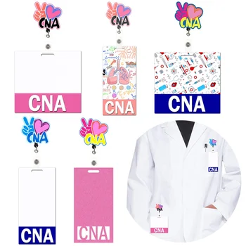 Custom CNA Accessories Badge Reel with Horizontal and Vertical Name Tags Nursing Student Gift Quality Badge Buddy Holder