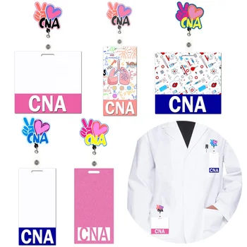 Custom Certified Nursing Assistant Badge Reel With Badge Buddy Vertical Horizontal CNA Badges Name Tags Gift for Nursing Student