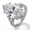 Anillo de plata de ley 925 con diamante de laboratorio