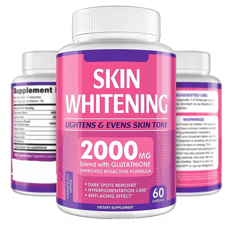 Skin Whitening Pills Capsules With 8000mg Care Skin Lighting Pill Capsules Skin Brightening Dark Spots Glow Tablet Capsules