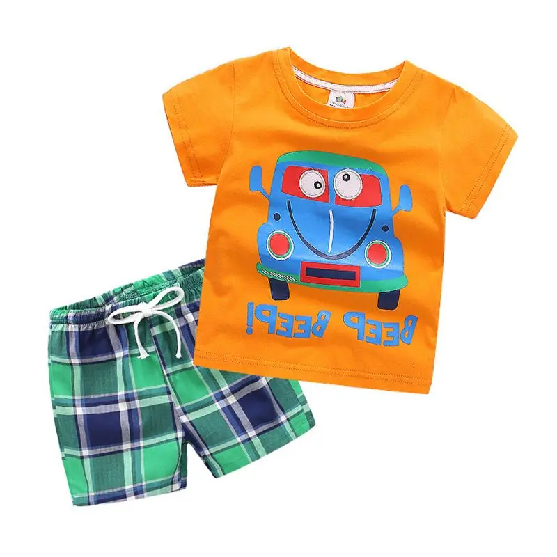 Shorts Nachtwäsche Pyjamas Kinder Jungen Cartoon Outfit Set Somemer T-shirt Top 