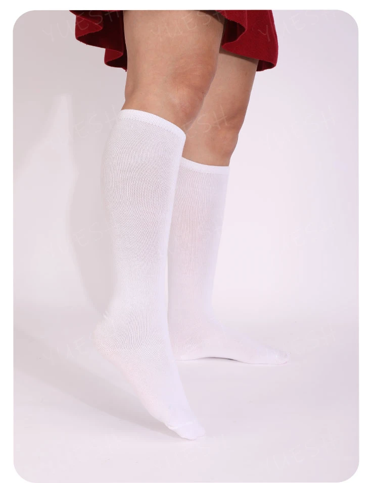 Girls Knit School Uniform Socks Seamless Toe Over The Knee Socks For ...