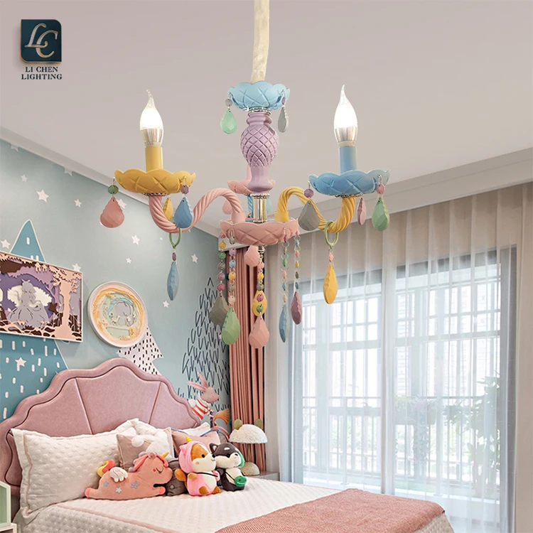 P0049 Modern Style Indoor Decoration Dining Room Living Room Child Room Colorful Glass Chandelier Light