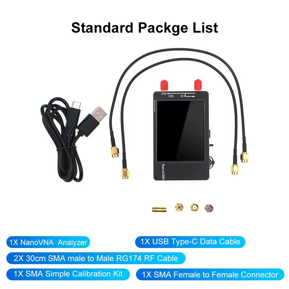 Nano VNA Antenna Analyzer 50KHz-900MHz for VHF UHF Testing