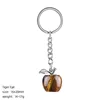 Tigers eye apple keychain