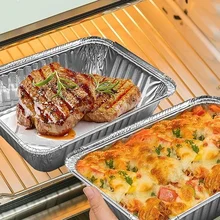 Barbecue Takeaway Meal Box Disposable Food Grade Aluminum Foil Container for Outdoor Picnics & Catering Events