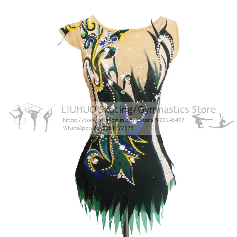 Liuhuo Girls Rhythmic Gymnastics Leotards Plus Size Exotic Dancewear