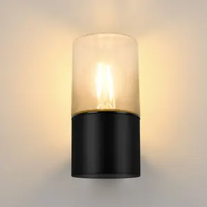 Vertak Hot Sale Outdoor Garden E27 LED Wall Lamp Waterproof Square Powered Aisle Balcony Light Warm White 15W Options