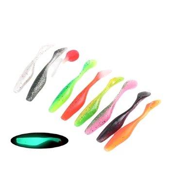 New Design 5.4g 90mm Double Colors Glow in Dark PVC Paddle Soft Fish Lure for River Lake Stream Fishing – Soft Lure – view 2