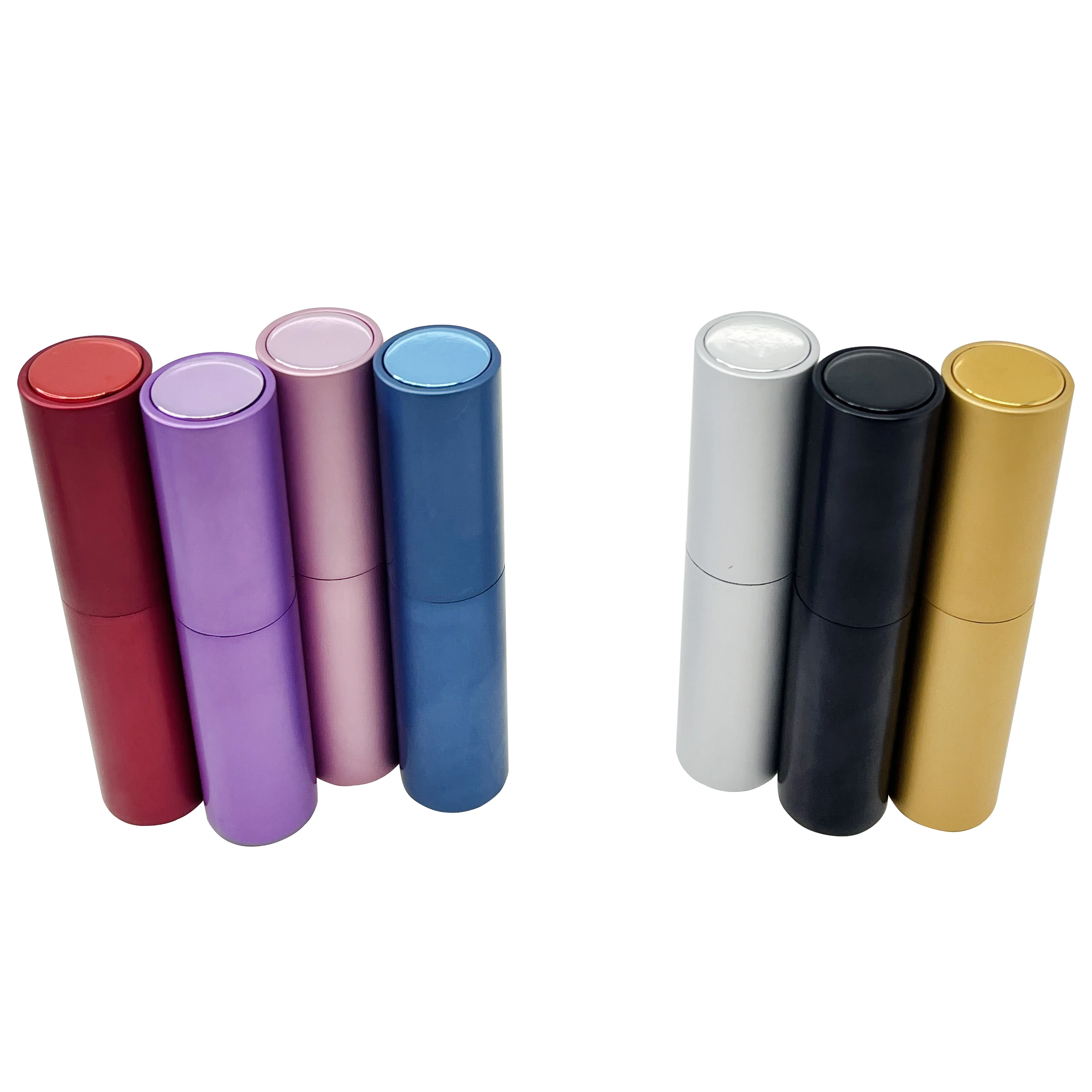 8/10ml wholesale aluminum shell rotary spray bottle glass perfume bottle glass liner portable oral bottling perfume bottle