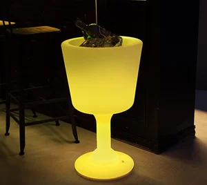 Modern Goblet LED Ice Bucket for Wine and Champagne for Hotel Bedroom Park or Bar Furniture for Living Room Use