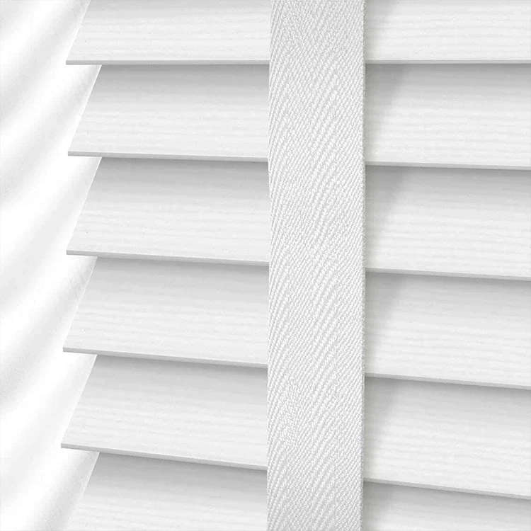 Luxury Look 50mm Slats White Grey Fittings Included Faux Wood Window Tape Venetian Blinds