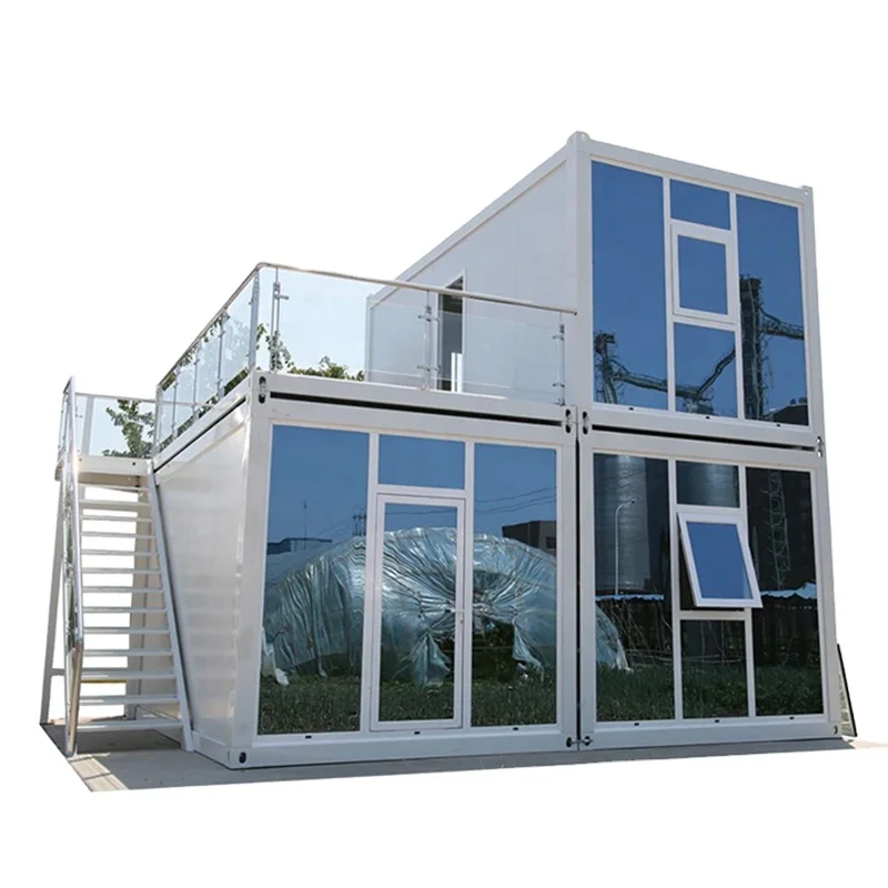 houses tini mobile garage office glass foldable container hom house movable prefabricated house building pack folding deck