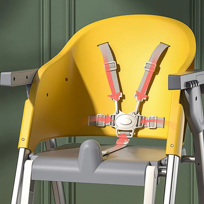 Nordic Folding Baby Feeding High Chair Plastic Portable Baby High Chair