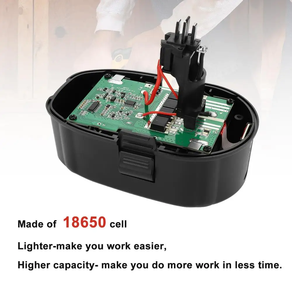 
Высококачественная запасная NiMH аккумуляторная батарея 18 в 90 Вт/ч для дрели Dewalt с китайского завода 