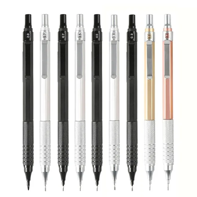 Jovesun hot-selling Silver cute slim metal 0.5 mechanical pencil 07mm mechanical pencil