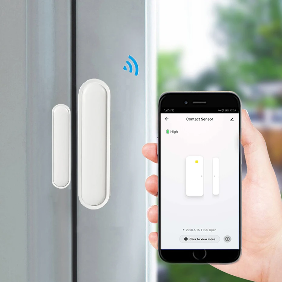 Tuya Wifi Remote Control Smart Door and Window Sensor Voice Control Via Google Assistant and Alexa