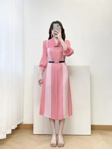 2025 New Style Pleated Dress - High-end and Elegant Large-size Dress for Wholesale