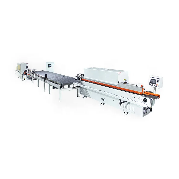 Automatic Edge Banding Machine Production Line with Auto Feeder and Roller Table