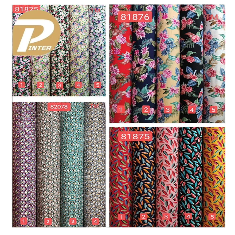 2024 Новое поступление Лидер продаж индивидуальная Цифровая печатная ткань из вискоза для женской одежды