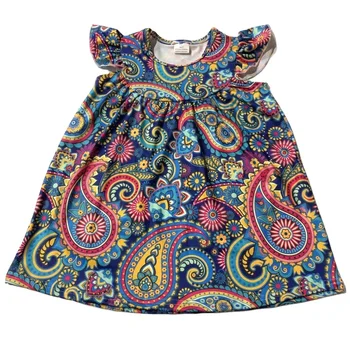 Wholesale Smocked Children's Clothes Toddler Clothing little Girls Boutique Dress print Toddler Clothing Girls