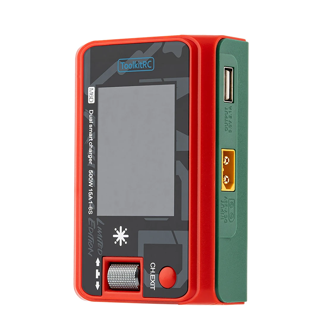 Chargeur Lipo M6D 500W 15A – Dual Channel Intelligent Pour Batteries 1-6S, Modèle FPV, Dissipation Optimisée