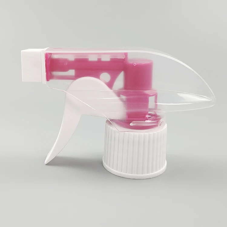 New Design Custom Transparent- Pink-White Color Plastic Trigger Sprayer 28//400 28/410 28/415 supplier