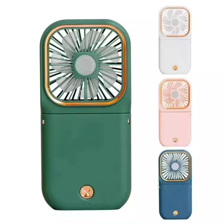 2024 Hot Selling Multifunctional USB Mini Fan with Power Bank Flashlight Handheld Rechargeable Portable 3 in 1 Fan
