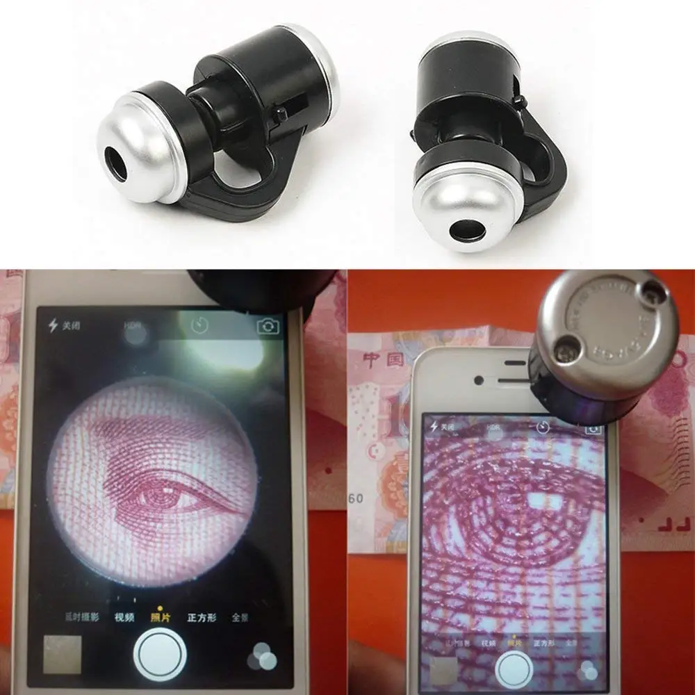 Портативный 30X зум-камера для телефона Микроскоп светодио дный ювелирный Лупа микроскоп для мобильного телефона