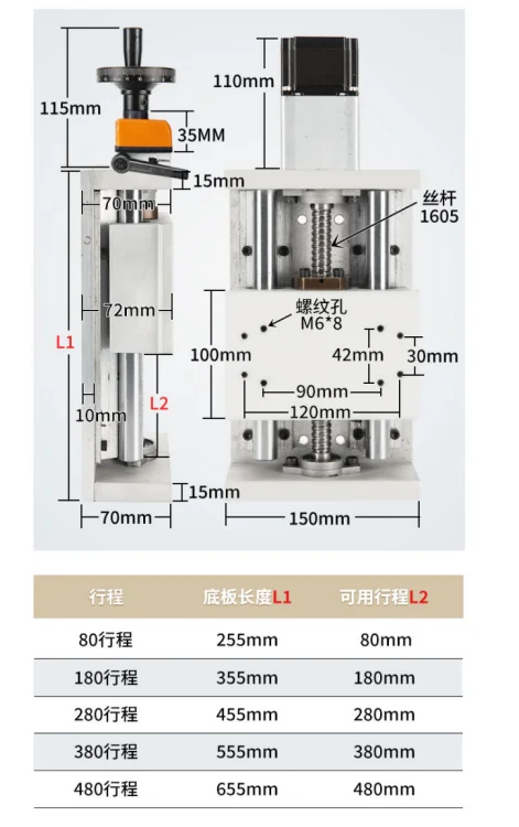Manual Electric XY Table Module with Core Bearings & Stepper Motor for ...