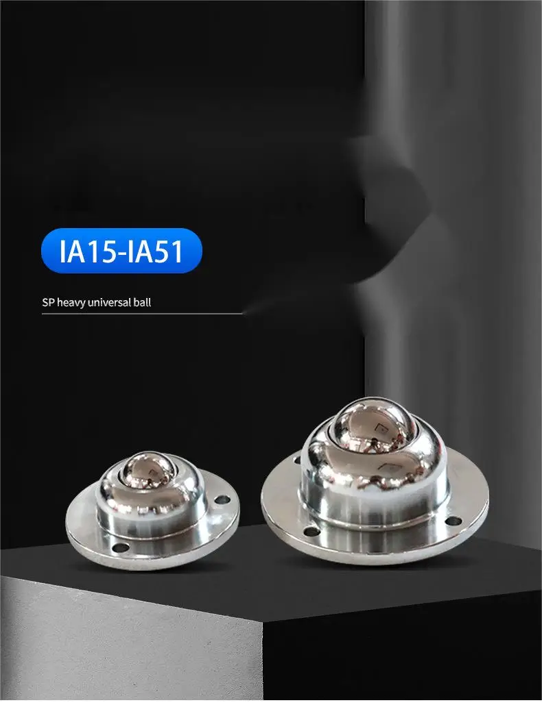 IA19 IA25 IA38 series  Heavy Duty flange Ball Transfer Unit  Bearing System Conveyor Equipment industrial caster universal wheel
