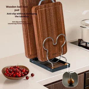 Stainless Steel Countertop Cutting Board Organizer Kitchen Storage Rack Pot Lid Rack Chopping Board Holder