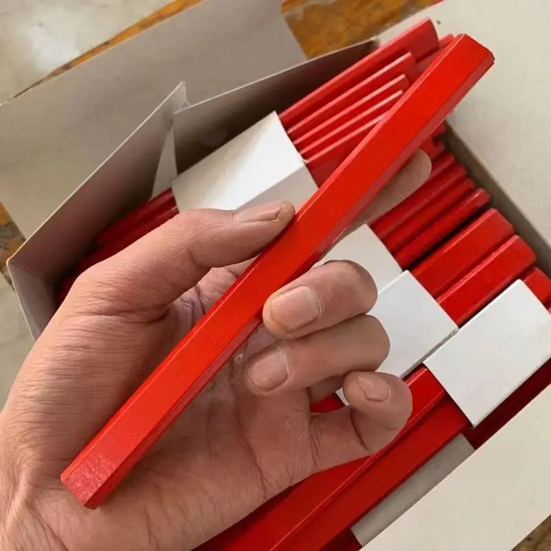 Wholesale custom logo carpenter pencils 7 inches flat octagonal hard black promo gift woodworking construction pencils