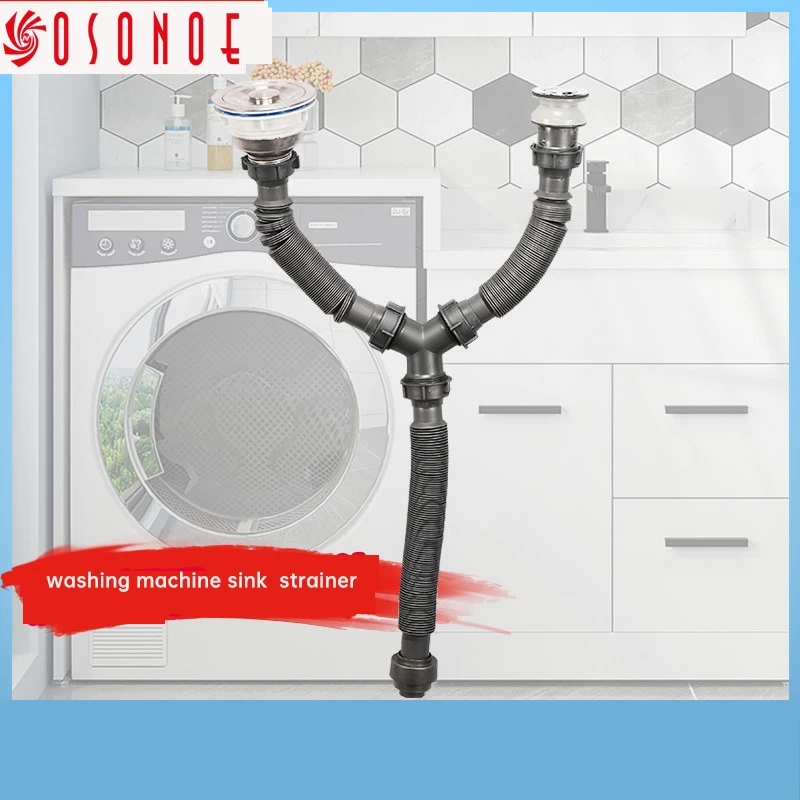 product draining anti odor drain kit for kitchen sink drain and garbage disposal flexible sink waste pipe-2